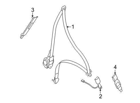 2013 Mitsubishi Lancer Front Seat Belts Diagram 3
