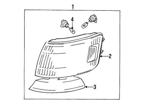 1992 Mitsubishi Expo LRV Bulbs Diagram 2