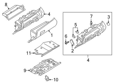 2022 Mitsubishi Eclipse Cross Glove Box