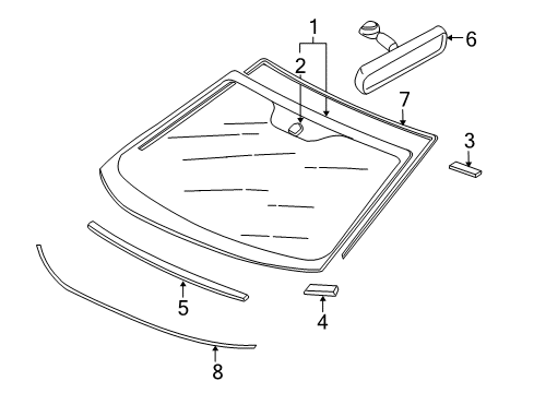 2008 Mitsubishi Lancer Glass - Windshield