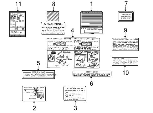 2003 Mitsubishi Galant Information Labels