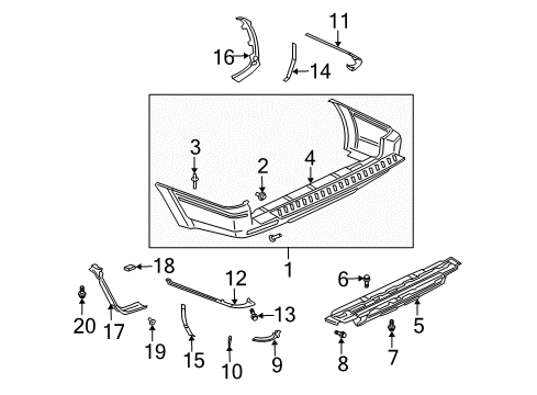 2005 Mitsubishi Montero Bumper & Components - Rear