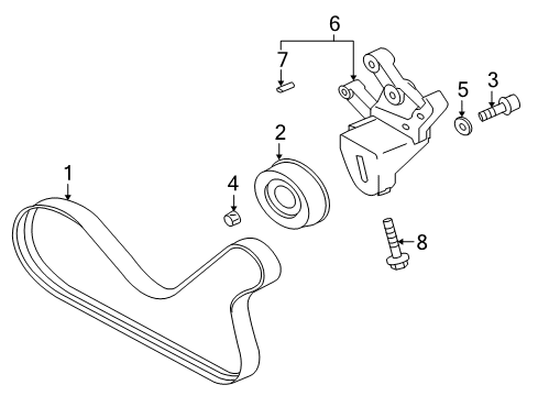 2008 Mitsubishi Galant Belts & Pulleys - Belts Diagram 3
