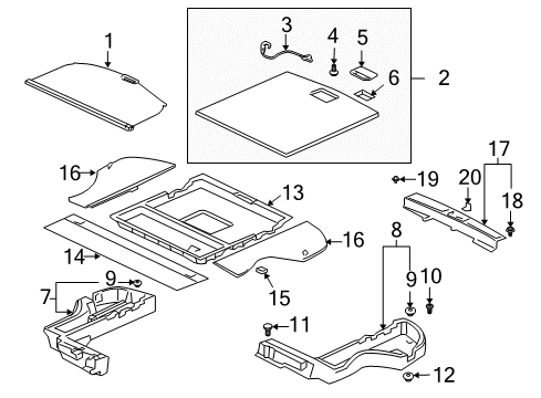 2005 Mitsubishi Outlander Interior Trim - Rear Body
