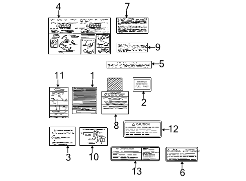 2004 Mitsubishi Eclipse Information Labels