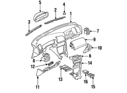 1998 Mitsubishi Galant Instrument Panel