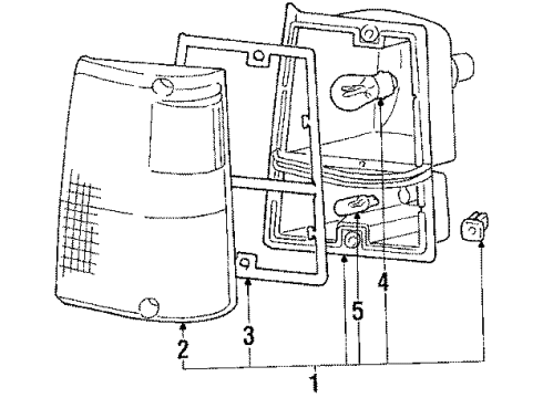 1990 Mitsubishi Montero Signal Lamps