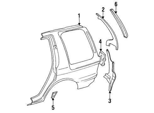 1995 Mitsubishi Expo Quarter Panel & Components