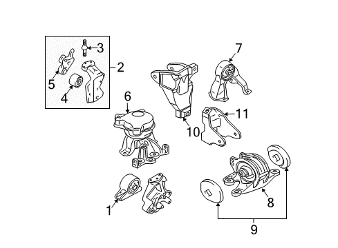 2009 Mitsubishi Eclipse Timing Pulley Diagram for MN137248