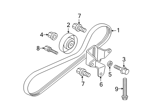 2008 Mitsubishi Galant Belts & Pulleys - Belts Diagram 2