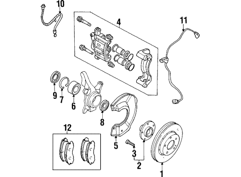 2000 Mitsubishi Diamante Front Brakes