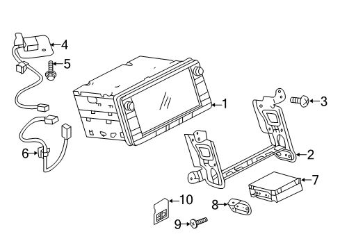 2017 Mitsubishi Outlander Navigation System Components