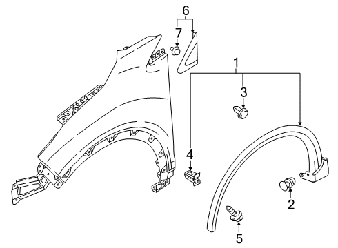 2020 Mitsubishi Eclipse Cross Exterior Trim - Fender