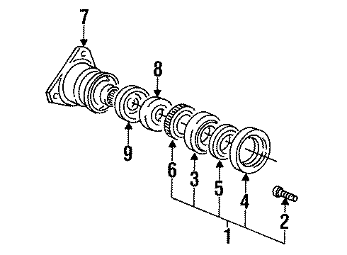 1992 Mitsubishi Eclipse Drive Axles - Rear Diagram 2