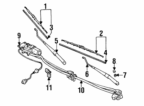 1998 Mitsubishi Eclipse Wipers Diagram 6