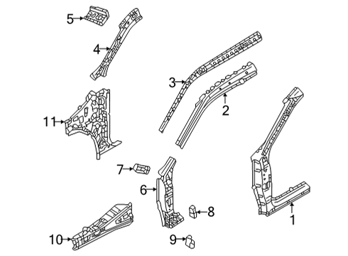 2024 Mitsubishi Outlander Hinge Pillar