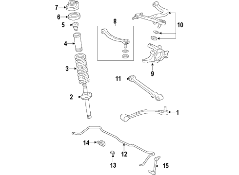 2013 Mitsubishi Lancer Shock Absorber Diagram for 4162A170