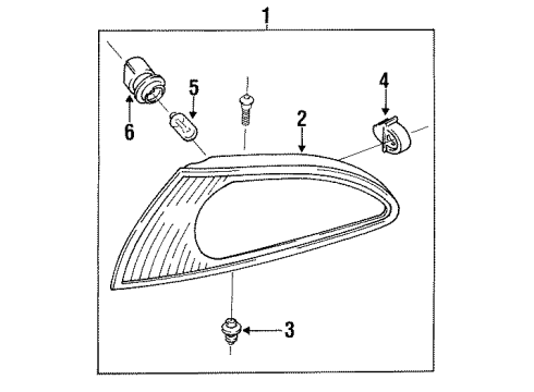 1993 Mitsubishi Eclipse Bulbs Diagram 3