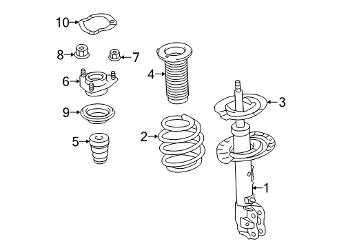 2014 Mitsubishi Outlander Struts & Components Diagram 2