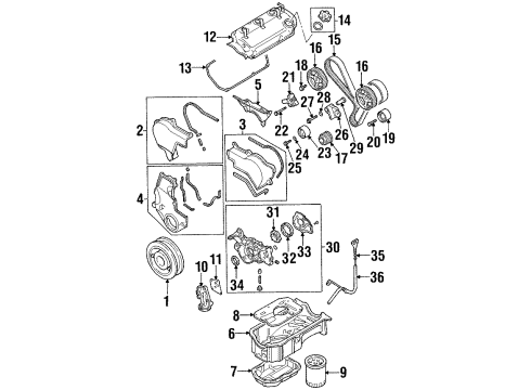2000 Mitsubishi Diamante Engine Parts