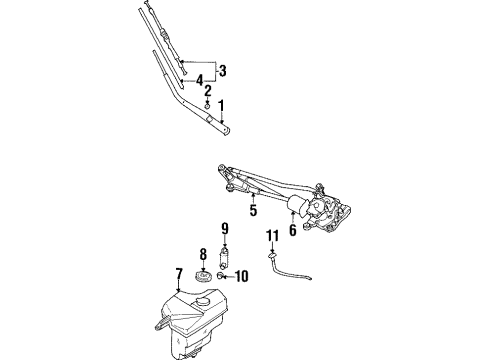 2000 Mitsubishi Diamante Wiper & Washer Components
