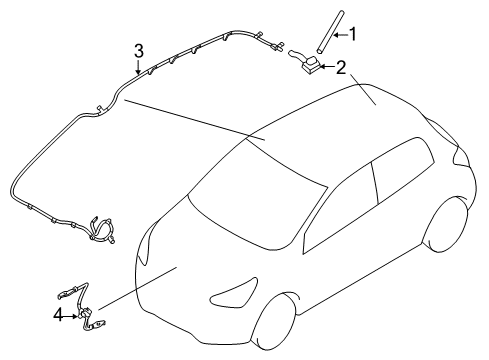 2017 Mitsubishi Mirage G4 Antenna & Radio