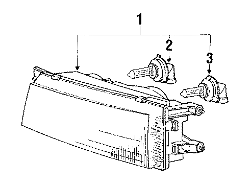 1992 Mitsubishi Mirage Bulbs