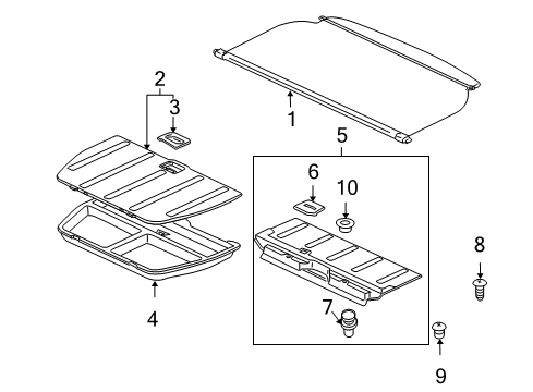 2008 Mitsubishi Outlander Interior Trim - Rear Body