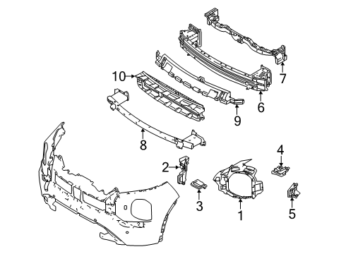 2025 Mitsubishi Outlander Bumper & Components - Front Diagram 3