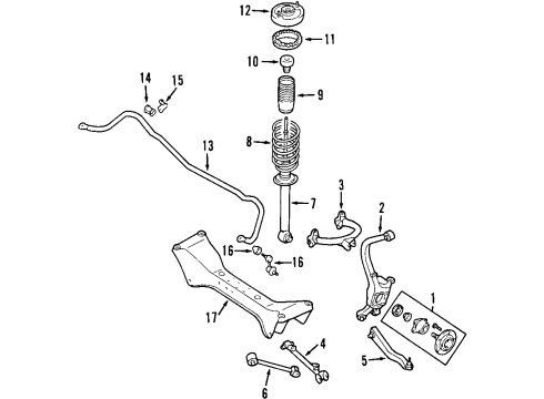 2003 Mitsubishi Galant Lower Control Arm - Rear