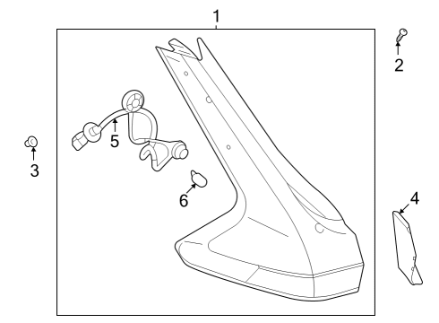 2022 Mitsubishi Eclipse Cross Bulbs Diagram 4