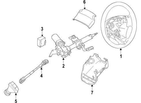 2017 Mitsubishi Mirage Steering Column