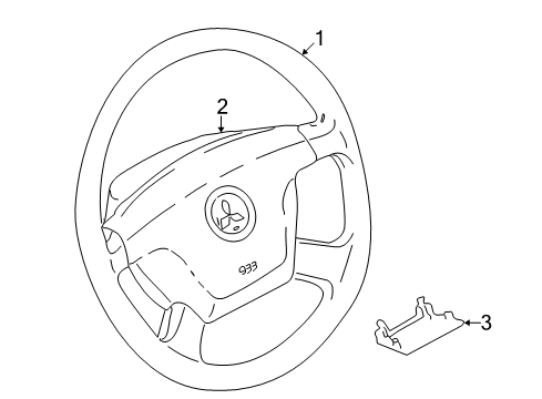2005 Mitsubishi Outlander Steering Wheel & Trim
