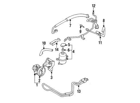 1994 Mitsubishi Mirage P/S Pump & Hoses