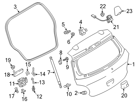 2014 Mitsubishi Mirage Lift Gate