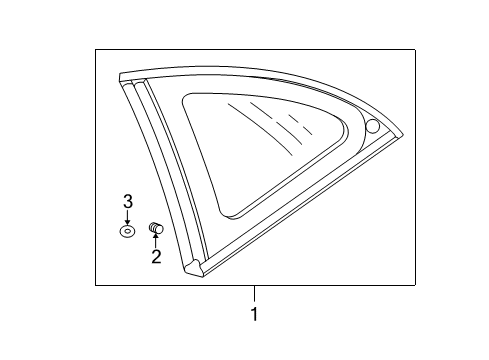 2000 Mitsubishi Eclipse Glass & Hardware - Quarter Panel
