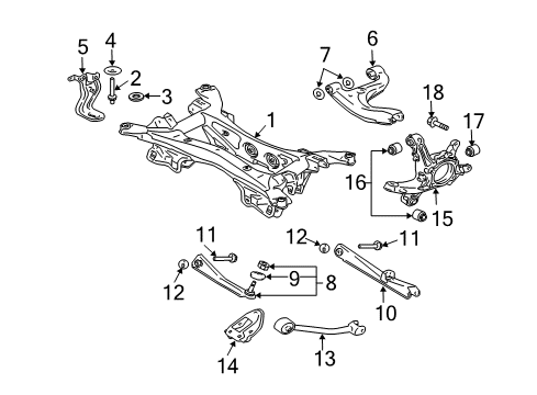2006 Mitsubishi Endeavor Knuckle Rear Bushing Diagram for 4110A033