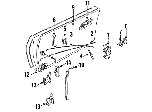 1999 Mitsubishi 3000GT Lock & Hardware