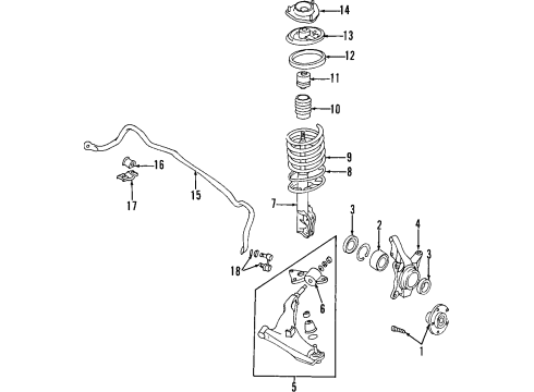 2000 Mitsubishi Diamante Lower Control Arm - Front