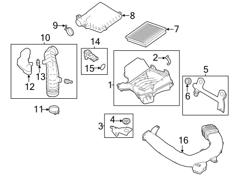 2023 Mitsubishi Outlander PHEV Air Filter Diagram for 1500A831