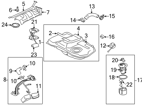 2008 Mitsubishi Lancer Filler Hose Diagram for 1710A199