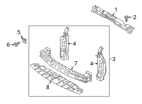 2017 Mitsubishi Mirage Radiator Support