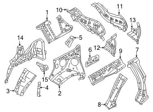 2025 Mitsubishi Outlander PHEV Inner Structure - Quarter Panel