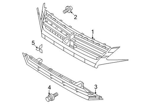 2021 Mitsubishi Mirage Grille & Components