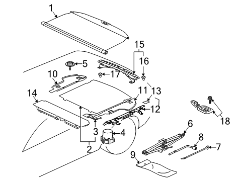 2011 Mitsubishi Endeavor Interior Trim - Rear Body