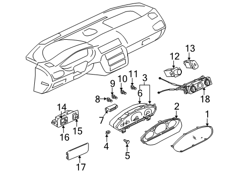 2003 Mitsubishi Galant Cluster & Switches
