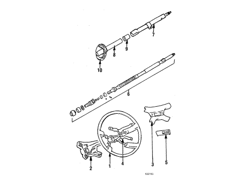 1987 Mitsubishi Starion Steering Column & Wheel