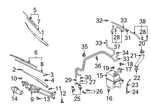 2003 Mitsubishi Outlander Front Transmission Diagram for MR971836