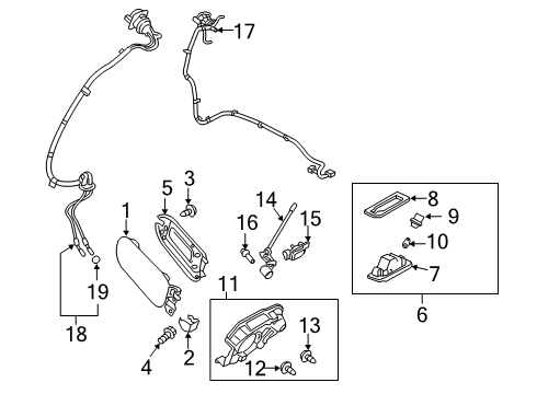 2021 Mitsubishi Outlander PHEV Door Spring Diagram for 5945A042