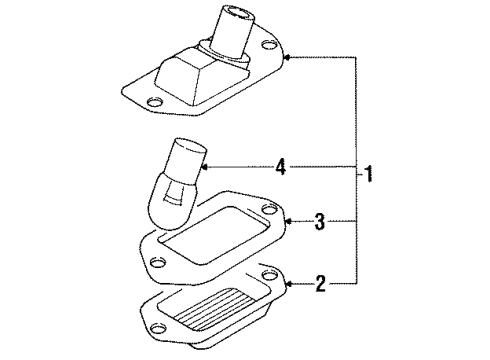 1999 Mitsubishi 3000GT License Lamps